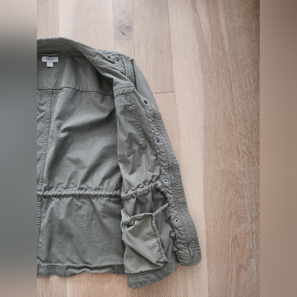 Style & Co Petite XL Olive Green Women's Utility Jacket GUC - Picture 11 of 13